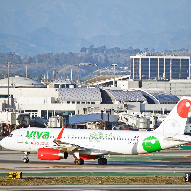 viva aerobus plane in los angeles