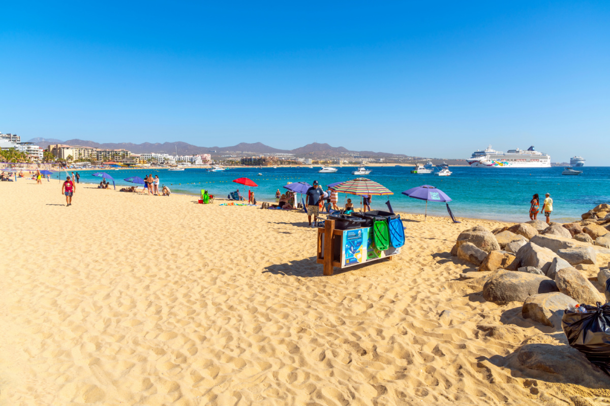 Los cabos beach on a sunny day