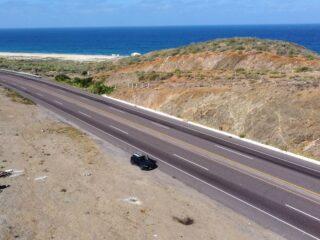 DRONE PHOTOGRAPHY ON THE ROAD OF CABO BAJA CALIFORNIA SUR MEXICO