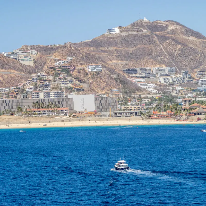 Luxury yacht sailing on the Sea of Cortez