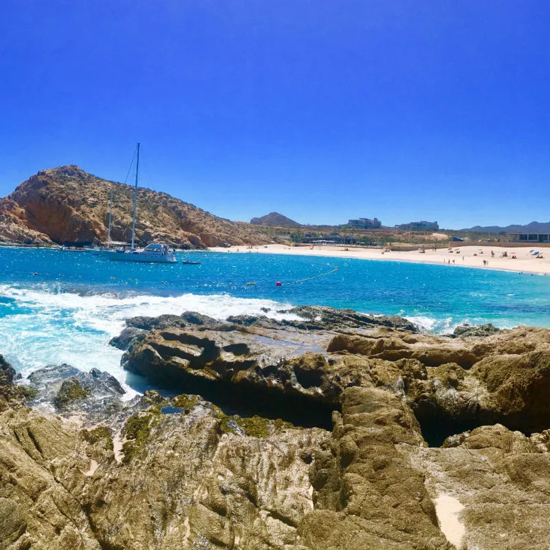 Panoramic-view-at-Santa-Maria-Beach-in-Los-Cabos-Baja-California-sur-Mexico