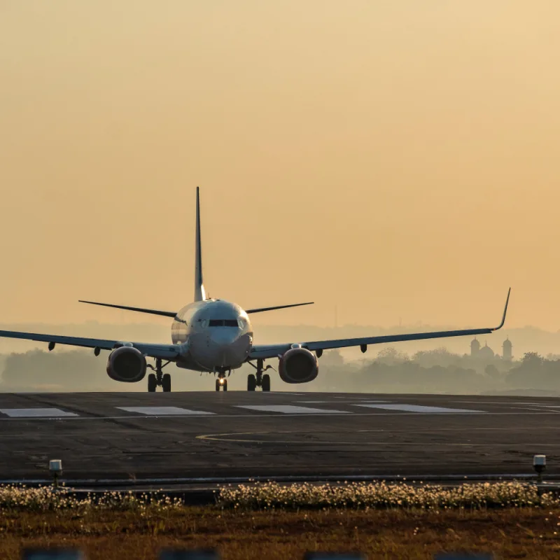 Plane ready to take off