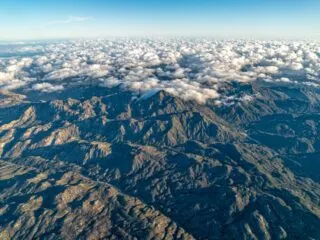 sierra de la laguna baja california sur mexico aerial view landscape