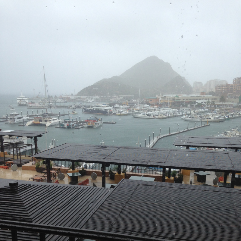 Rain From a Storm in Cabo San Lucas, Mexico
