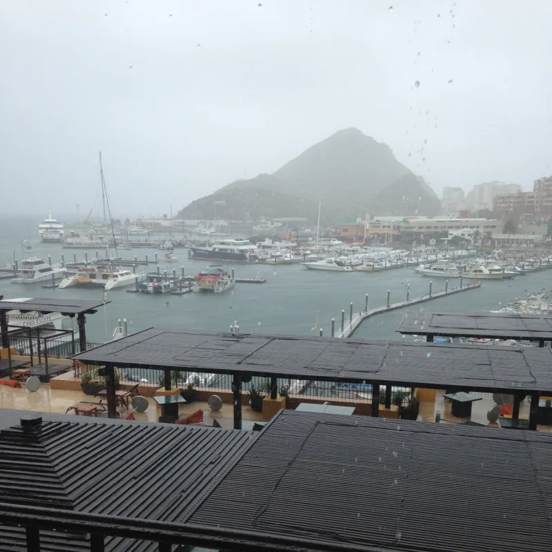 Rain From a Storm in Cabo San Lucas, Mexico