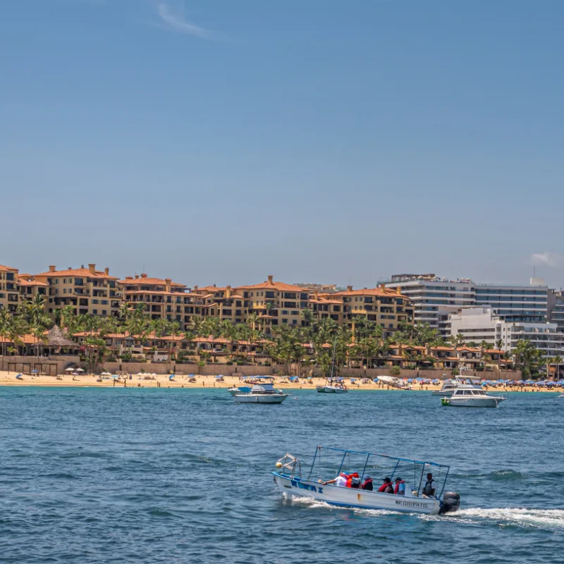 View of Medano Beach From a Boat in the Water