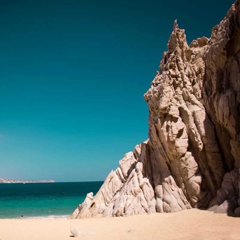 beach with rock formation los cabos