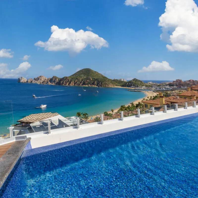 infinity pool overlooking los cabos