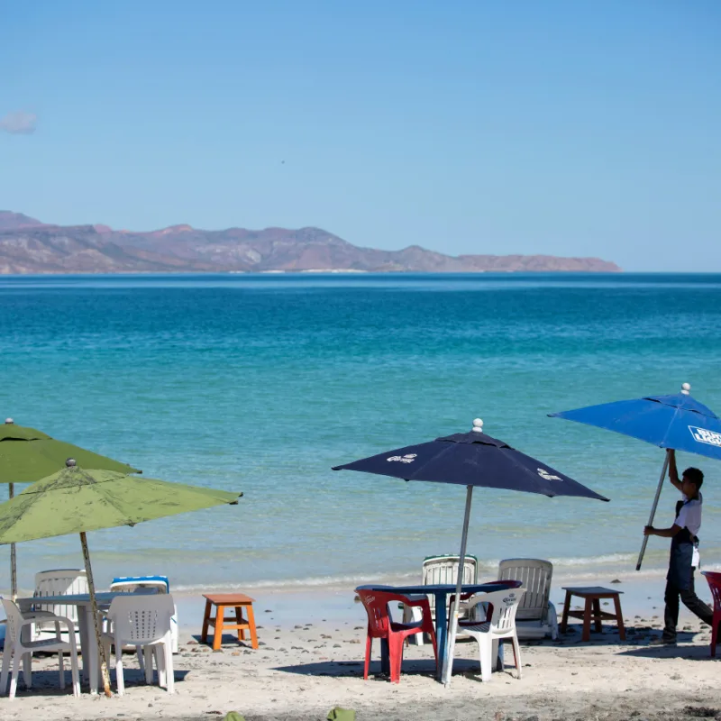 seaside tables in la paz mexico