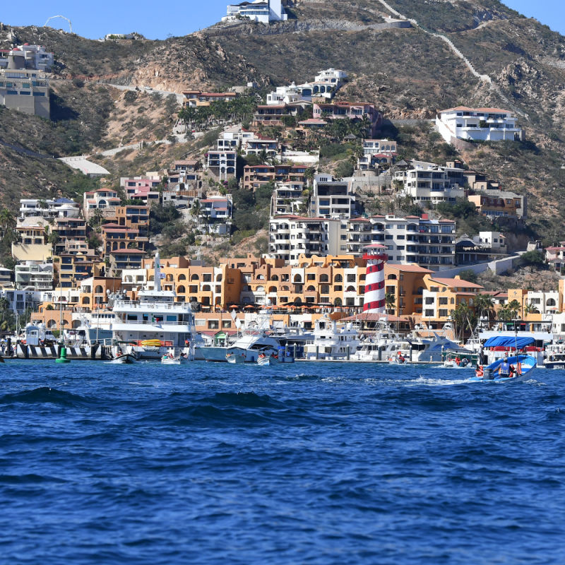 Cabo San Lucas Mexico view from Pacific ocean