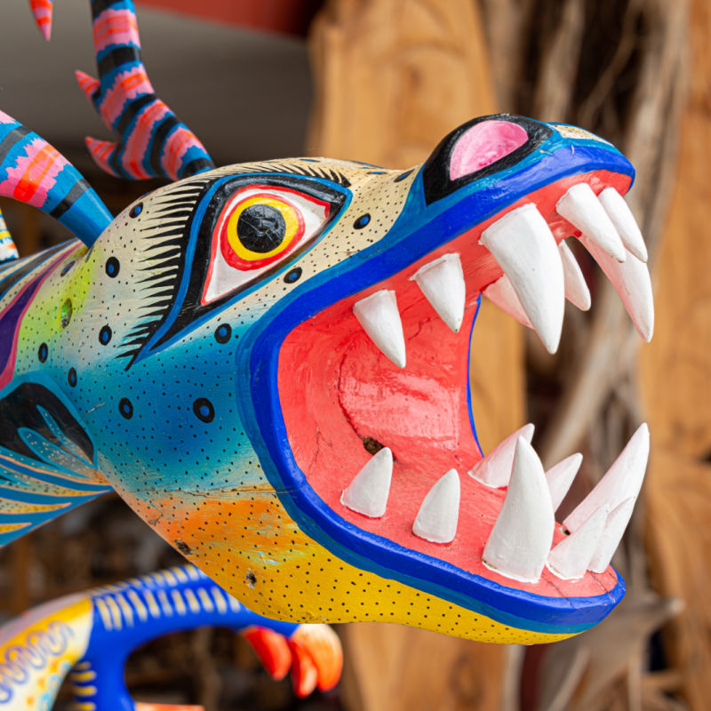 Detail of Dragon Alebrije in Oaxaca, Mexico