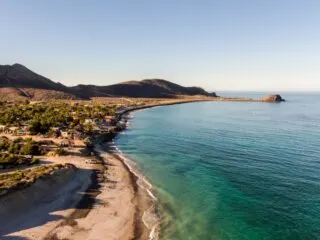 Capo Plumo near Los Cabos from the air