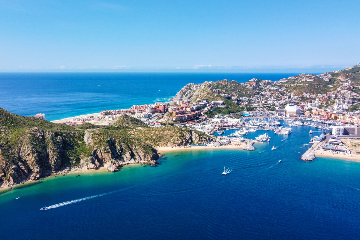 Aerial view of Los Cabos taken with a drone