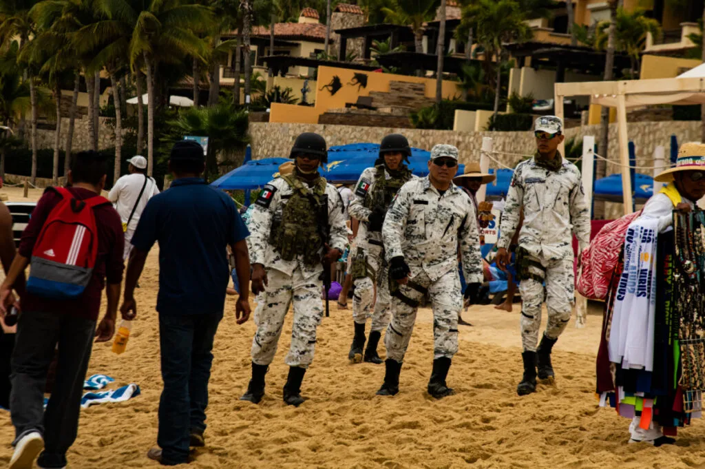 Military on the Beach in Cabo San Lucas, Mexico