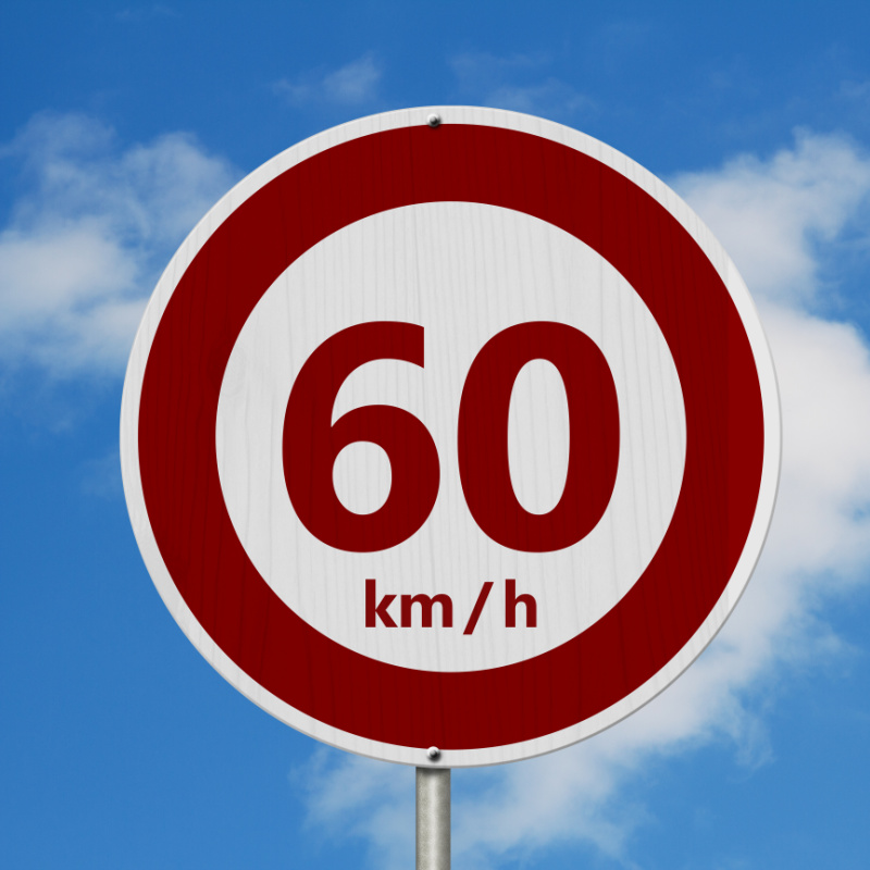 Speed limit 60 km:h