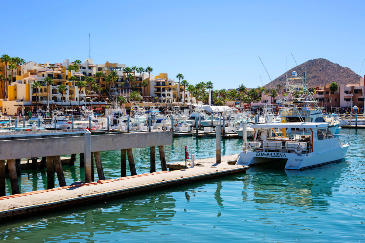 Boat on the harbour of Cabo San Lucas