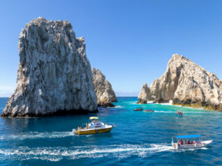 Boats in the Water Near Land's End and the Arch in Cabo San Lucas, Mexico