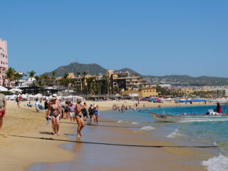 Cabo San Lucas Beach Filled With Tourists