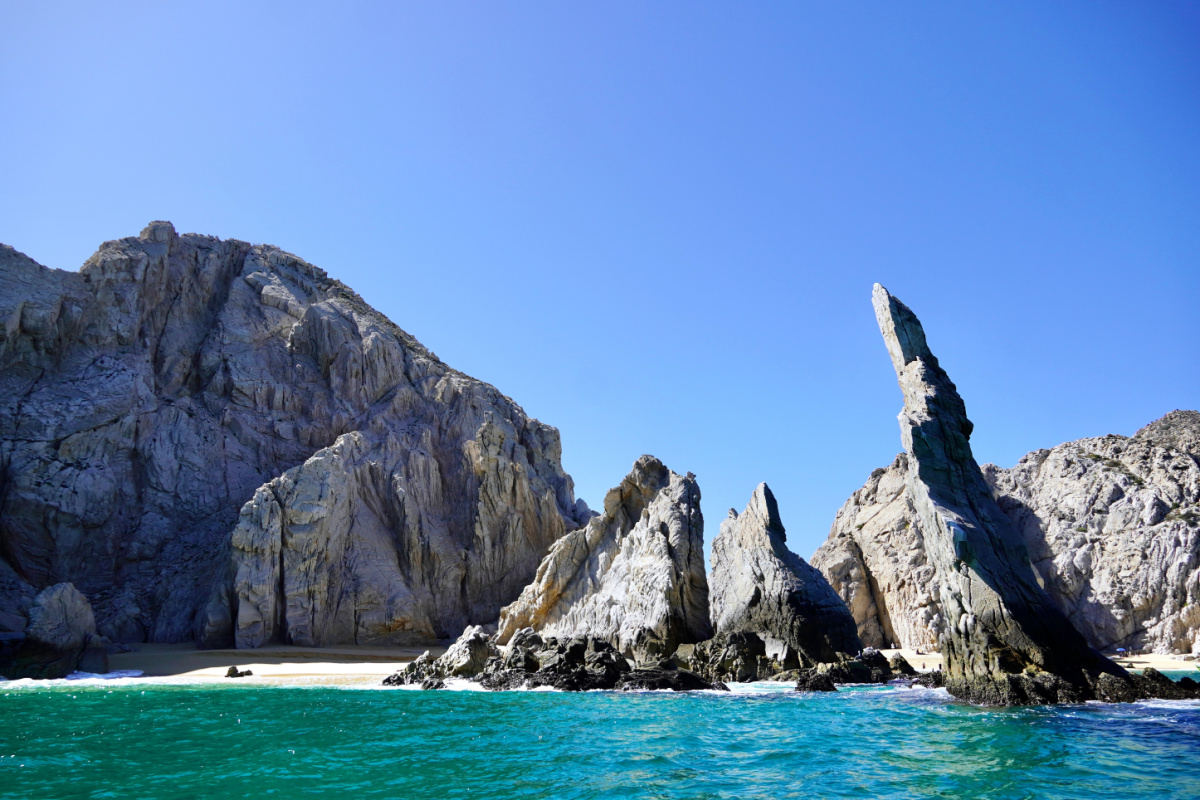 Stunning rock formations in Los Cabos on a sunny day
