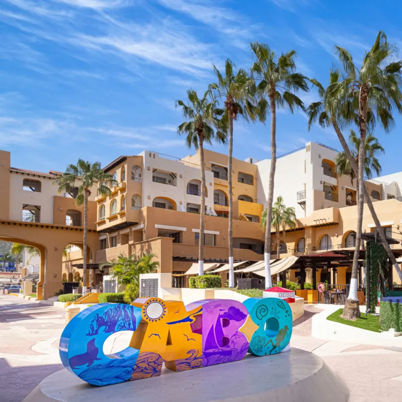Colorful Cabo Sign  in the Marina Area of Cabo San Lucas