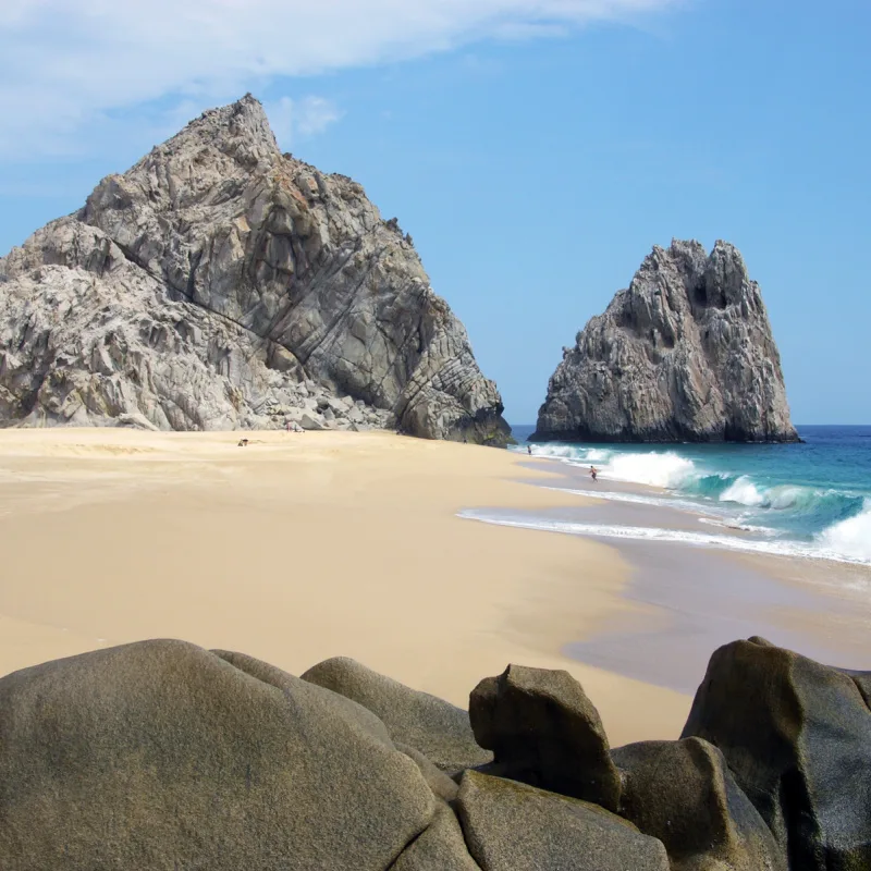 View of Lover's Beach in Los Cabos, Mexico