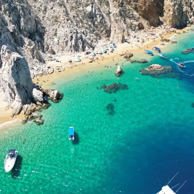 aerial shot Los Cabos