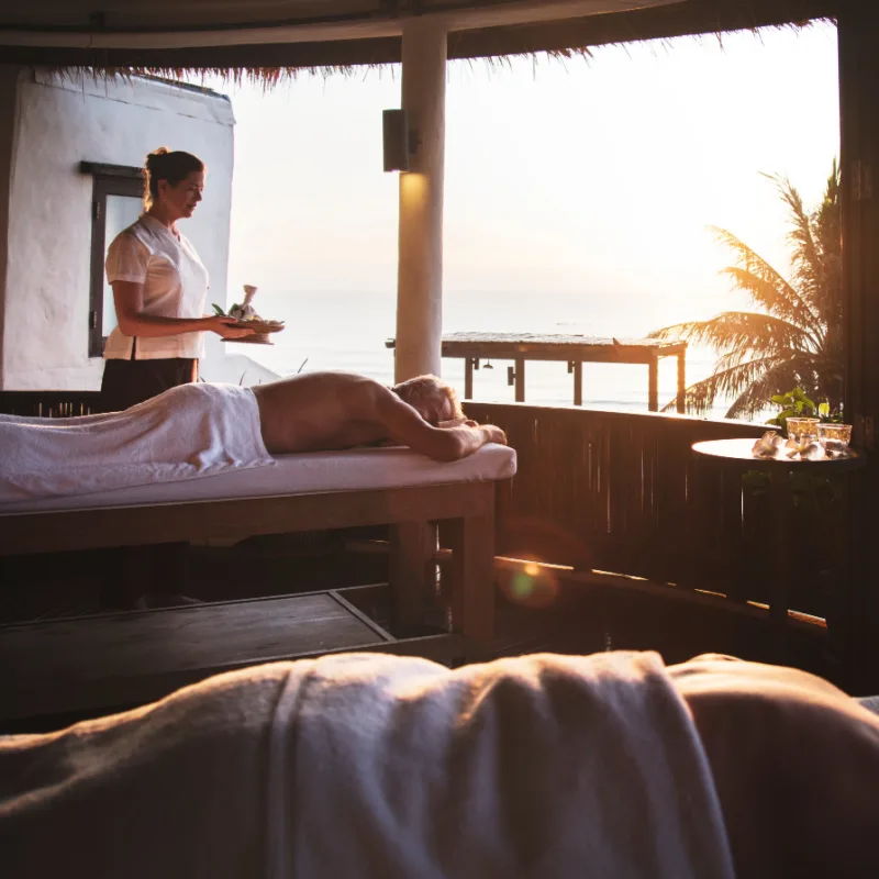 massage in tropical location