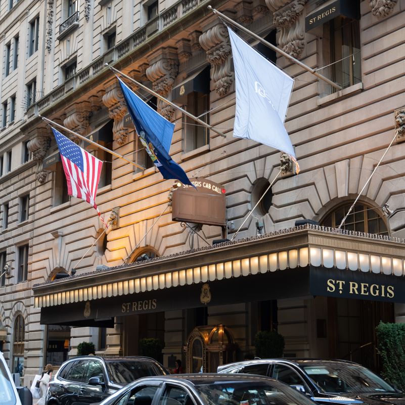 The entrance to ST. Regis hotel New York