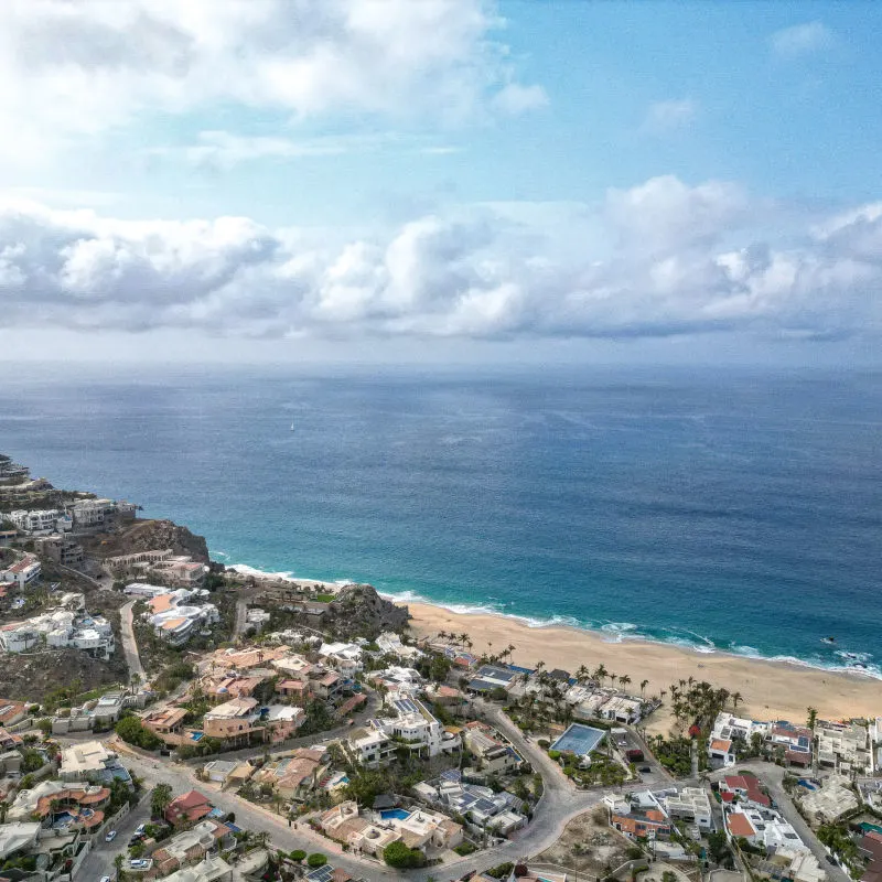 Aerial view of Pedregal de Cabo San Lucas on a sunny day