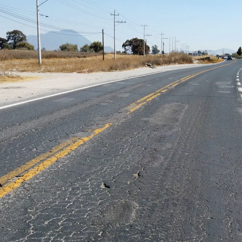 Deteriorated road in Mexico