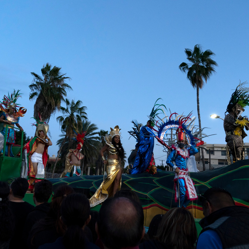 The Carnival parade in La Paz
