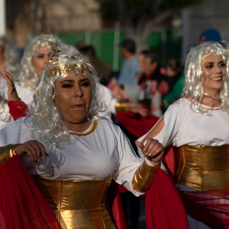 Women dancing at the Carnival in La Paz