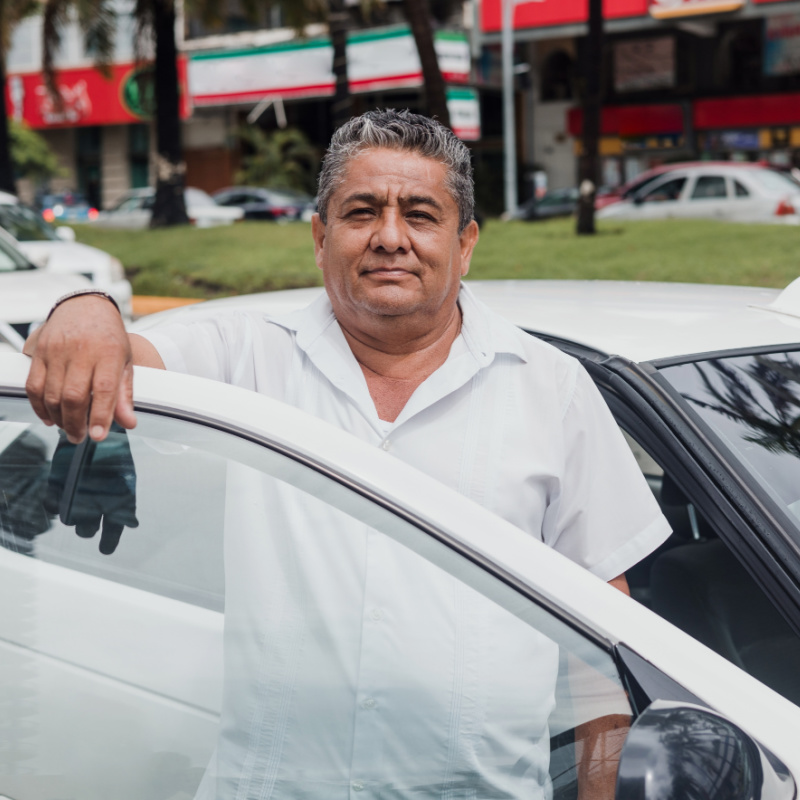 taxi driver in Mexico