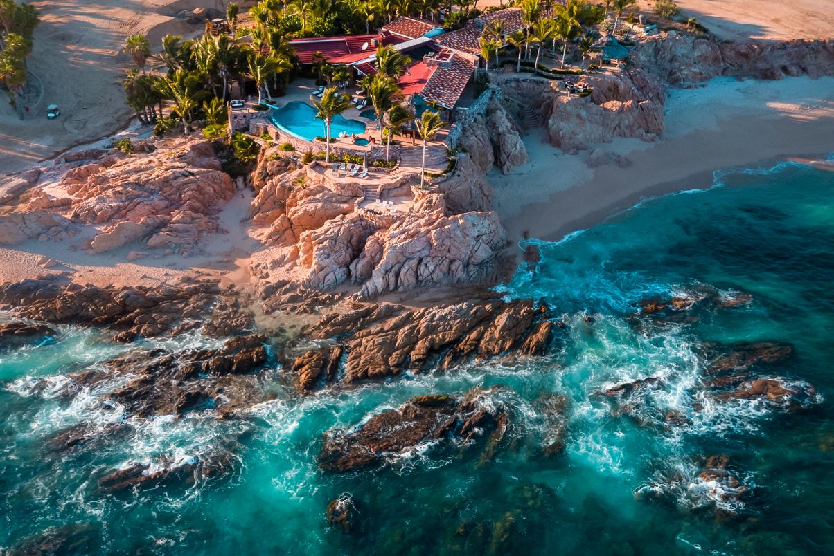 aerial view of luxury resort los cabos