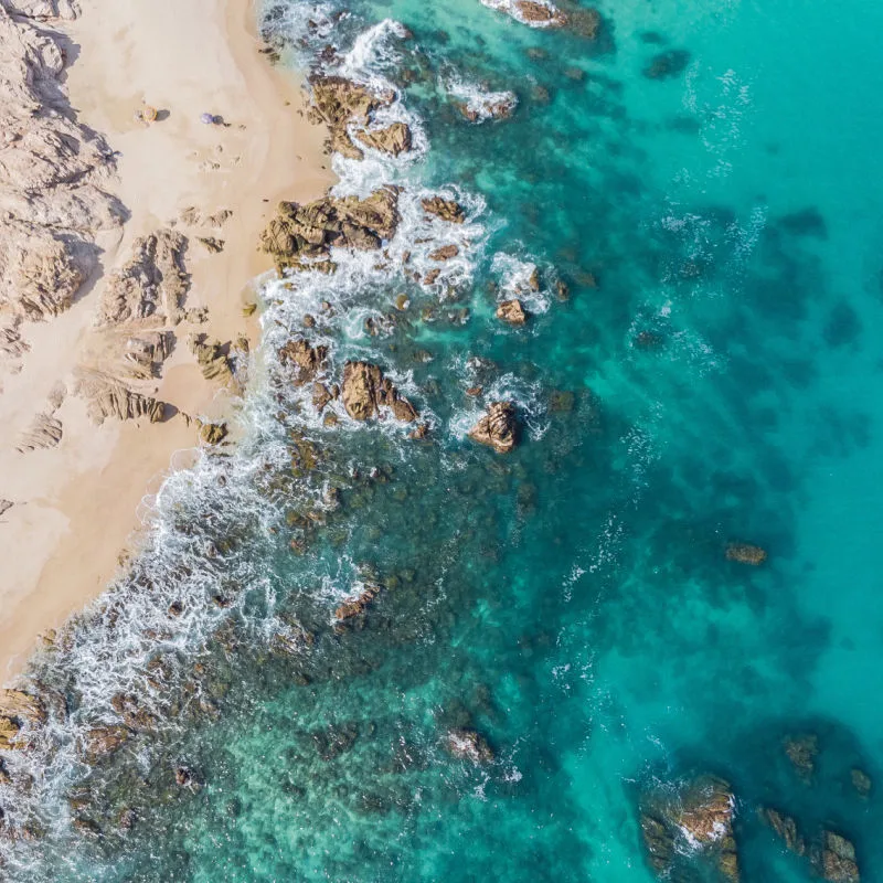 Aerial view of beach in Cabo San Lucas