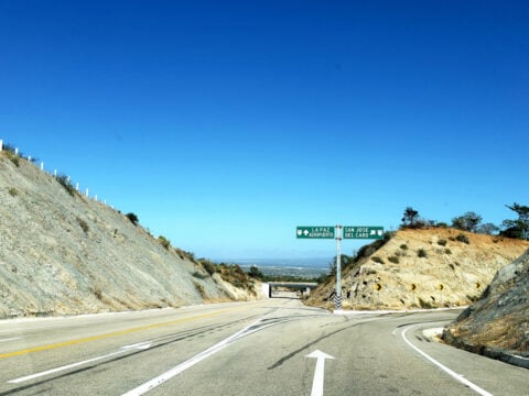 Deserted Highway in Los Cabos, Mexico
