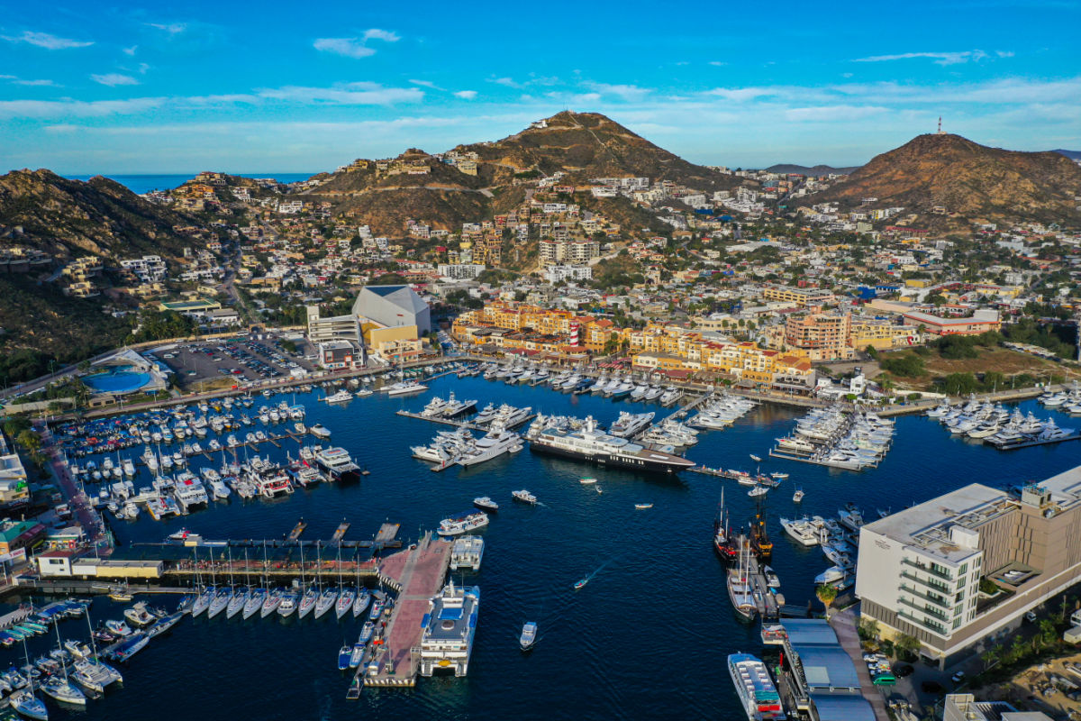 Aerial view of Cabo San Lucas Marina