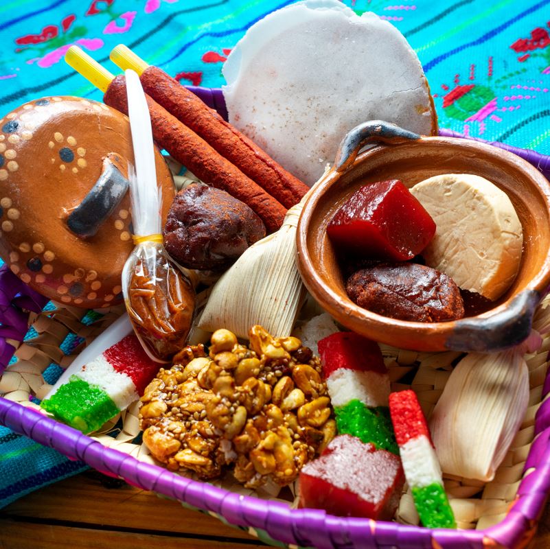 a bowl full of traditional mexican candy
