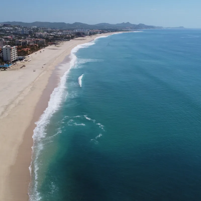 photography with drone in palmillas beach cabo san lucas baja california, in Mexico