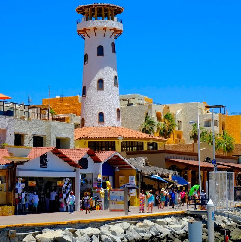 shopping area in cabo san lucas lighthouse