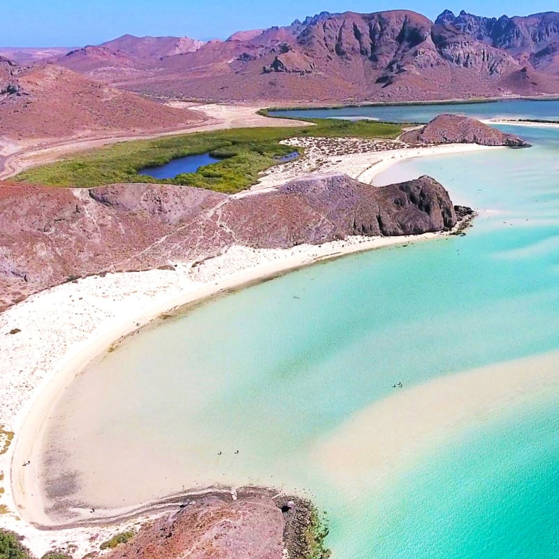 Aerial view of Balandra Beach