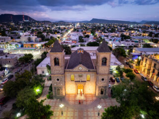 Cathedral With a Backdrop of the City in La Paz, Mexico