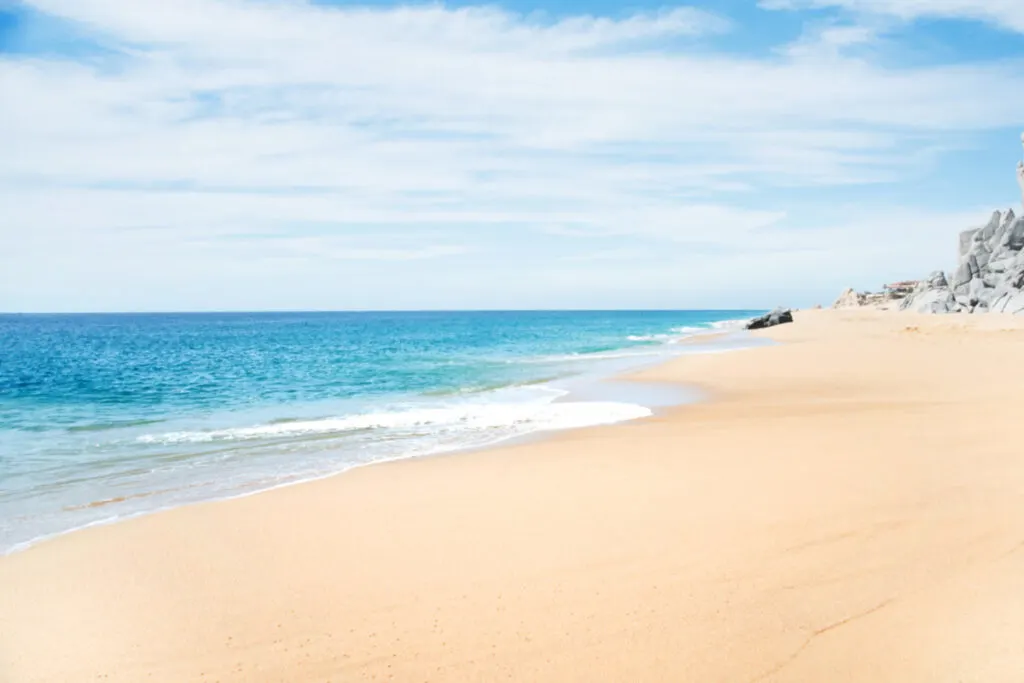 pristine secluded beach of los cabos