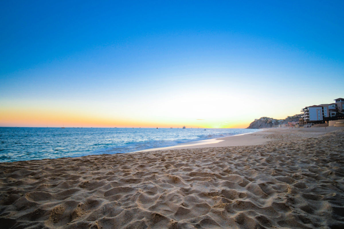 View of a Los Cabos Beach at Sunset
