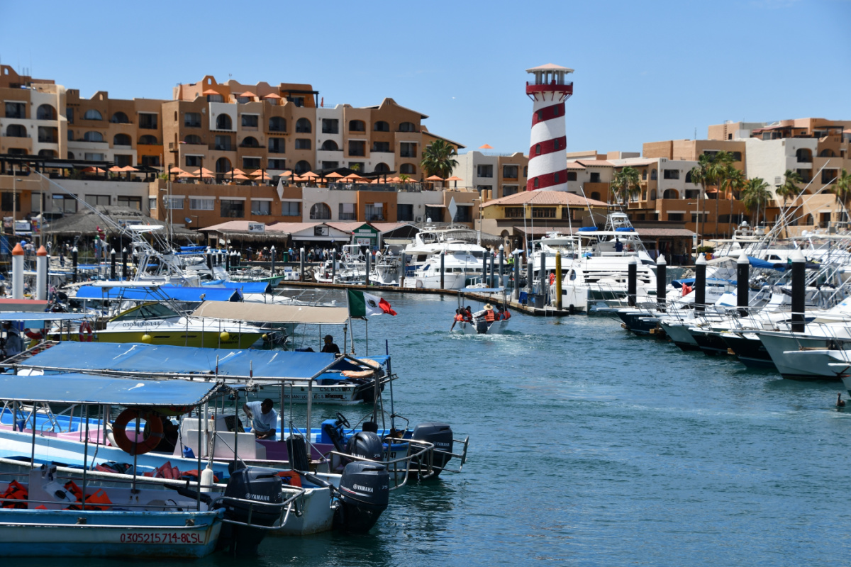 Marina of Cabo San Lucas on a sunny day