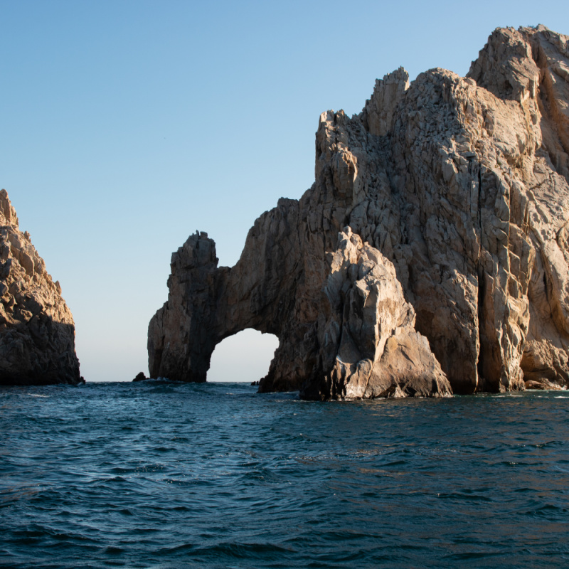The famous Los Cabos arch on a sunny day