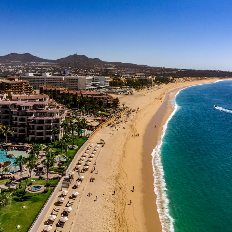 Long Stretch of Beach in Los Cabos, Mexico