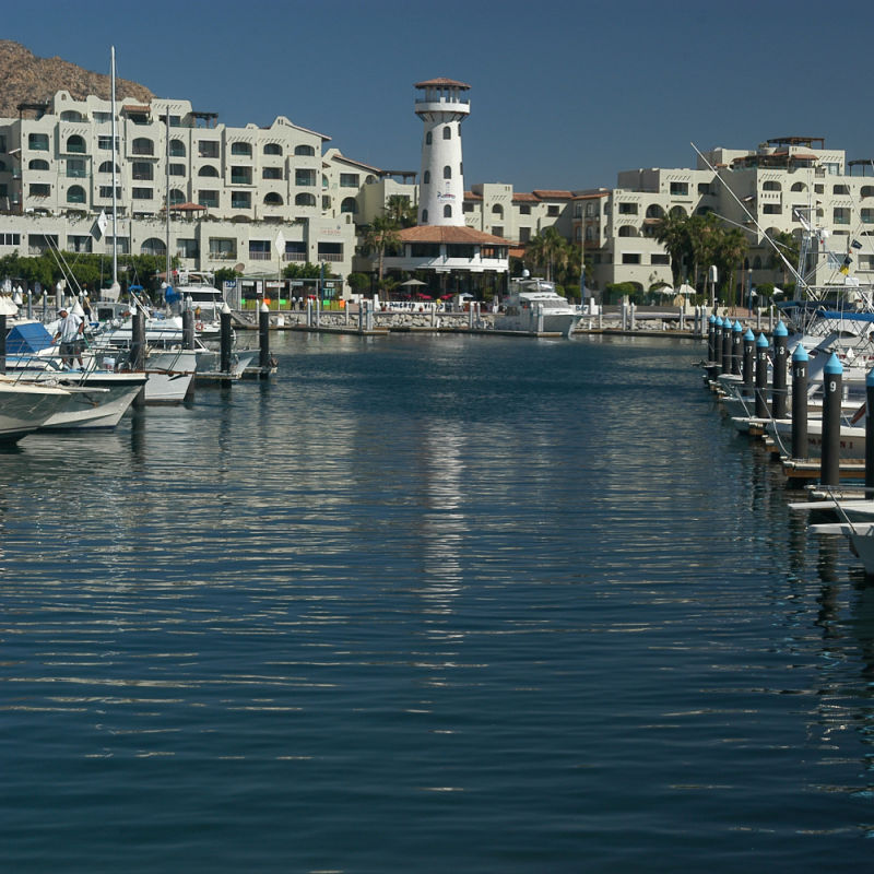 Boats Lined Up at Docks in the Cabo San Lucas Marina