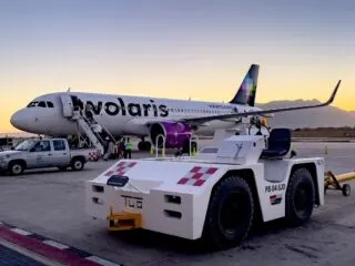 Volaris jet at Los Cabos International Airport