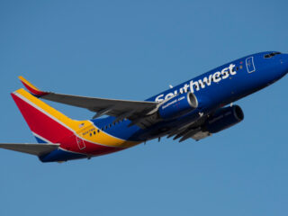Southwest Plane Flying In the Air